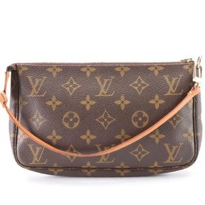 Louis Vuitton Pochette Accessoires in Monogram Canvas and Vachetta Leather